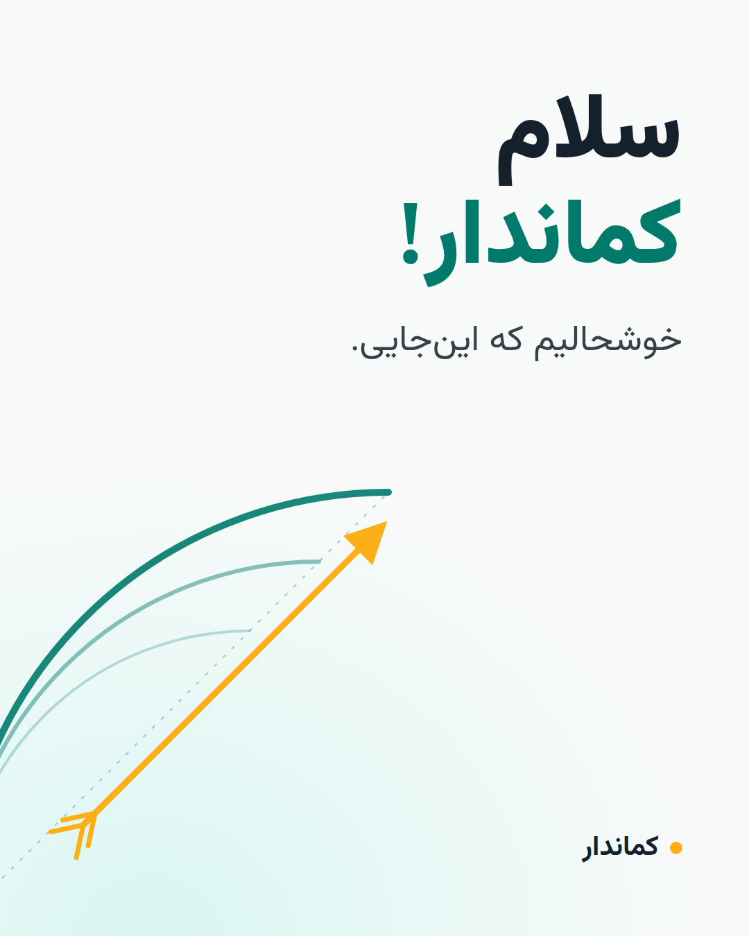 «سلام کماندار! خوشحالیم که این‌جایی.» — تصویر پیوست