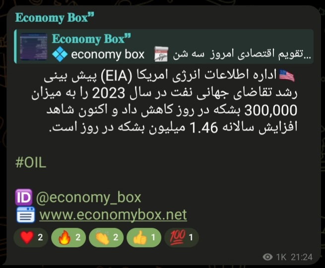 «افزایش بهای جهانی نفت و انرژی مجدد در راه هست ...» — تصویر پیوست