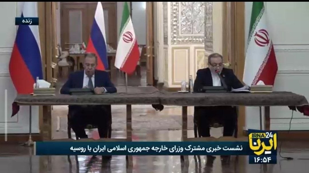 «لاوروف در نشست خبری مشترک وزرای خارجه ایران و روسیه» — تصویر پیوست